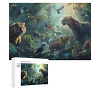 300 PCS Jigsaws for Teenagerss Amazon Rainforest Wildlife-2 Adult Jigsaw Puzzle Toy Wall Decor Precision Cutting Great Gift for Gaming 300 PCS