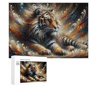 300 PCS Jigsaws for Teenagerss Amazon Tiger Artwork Puzzle for Adults Relaxing Games Enhance Memory Gifts for Friends And Family 300 PCS