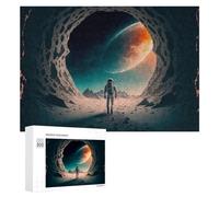300 PCS Jigsaws for Teenagerss Astronaut Exploring Alien Landscape Puzzle for Adults Relaxing Games Enhance Memory Gifts for Friends And Family 300 PCS