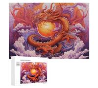 300 PCS Jigsaws for Teenagerss Chinese Dragon Rising Jigsaw Puzzle Relaxing Games Difficult Challenge Challenging To Complete 300 PCS