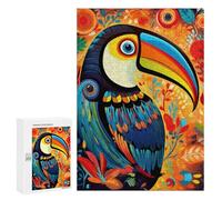 300 PCS Jigsaws for Teenagerss Colorful Toucan Illustration Puzzle for Adults Relaxing Games Enhance Memory Gifts for Friends And Family 300 PCS