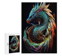 300 PCS Jigsaws for Teenagerss Dragon's Whimsical Spiral Puzzle for Adults Anti-Stress Toys Difficult Hard Birthday Present, Gifts, 300 PCS