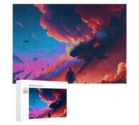 300 PCS Jigsaws for Teenagerss Dystopian Skies A Warrior's Dawn Jigsaw Puzzle Relaxing Games Difficult Challenge Challenging To Complete 300 PCS