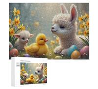 300 PCS Jigsaws for Teenagerss Easter Egg Hunt with Cute Animals Adult Jigsaw Puzzle Toy Wall Decor Precision Cutting Great Gift for Gaming 300 PCS