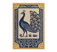 300 PCS Jigsaws for Teenagerss Elegant Peacock Illustration with Decorative Border Puzzle for Adults Hands-on Game Hand Speed Race Birthday Present, Gifts, 300 PCS