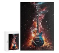 300 PCS Jigsaws for Teenagerss Galactic Guitar Dreamscape Jigsaw Puzzle Relaxing Games Difficult Challenge Challenging To Complete 300 PCS