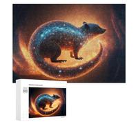 300 PCS Jigsaws for Teenagerss Galactic Rat Cosmic Artwork -1 Adult Jigsaw Puzzle Toy Wall Decor Precision Cutting Great Gift for Gaming 300 PCS