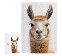 300 PCS Jigsaws for Teenagerss Llama Face Puzzle for Adults Toy Wall Decor A Work of Art Birthday Present, Gifts, 300 PCS
