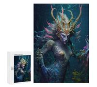 300 PCS Jigsaws for Teenagerss Oceanic Goddess Portrait Adult Jigsaw Puzzle Toy Wall Decor Precision Cutting Great Gift for Gaming 300 PCS