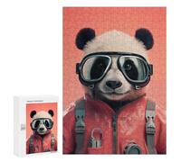 300 PCS Jigsaws for Teenagerss Panda Funny Skydiver Puzzle for Adults Toy Wall Decor A Work of Art Birthday Present, Gifts, 300 PCS