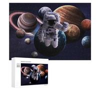 300 PCS Jigsaws for Teenagerss Puzzle Astronaut Floating Among Planets Puzzle for Adults Hands-on Game Difficult Hard Parent-child Interaction 300 PCS