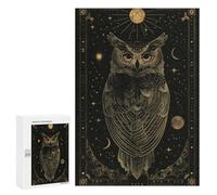 300 PCS Jigsaws for Teenagerss Puzzle Celestial Owl Jigsaws for Adults Hands-on Game Pattern Assembly Unique Gifts for Birthday And Christmas 300 PCS