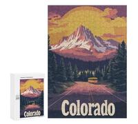 300 PCS Jigsaws for Teenagerss Puzzle Colorado Mountain Sunset Teenagers Puzzles Toy Wall Decor Perfect Decoration Unique Gifts for Birthday And Christmas 300 PCS