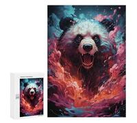 300 PCS Jigsaws for Teenagerss Puzzle Colorful Bear Splash Art Puzzle for Adults Hands-on Game Difficult Hard Parent-child Interaction 300 PCS