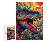 300 PCS Jigsaws for Teenagerss Puzzle Colorful Dinosaur Artwork -3 Puzzle for Adults Hands-on Game Difficult Hard Parent-child Interaction 300 PCS