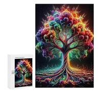 300 PCS Jigsaws for Teenagerss Puzzle Colorful Tree of Life Puzzle for Adults Hands-on Game Difficult Hard Parent-child Interaction 300 PCS