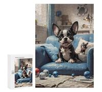 300 PCS Jigsaws for Teenagerss Puzzle Cozy Dog Room Scene Puzzle for Adults Hands-on Game Difficult Hard Parent-child Interaction 300 PCS