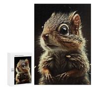 300 PCS Jigsaws for Teenagerss Puzzle Cute Squirrel Portrait Adult Jigsaw Puzzle Relaxing Games Pattern Assembly Parent-child Interaction 300 PCS
