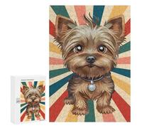 300 PCS Jigsaws for Teenagerss Puzzle Cute Yorkshire Terrier Dog Adult Puzzles Relaxing Games Enhance Memory Parent-child Interaction 300 PCS