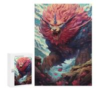 300 PCS Jigsaws for Teenagerss Puzzle Fiery Beast in Action Jigsaws for Adults Relax Games Improve Memory Unique Gifts for Birthday And Christmas 300 PCS