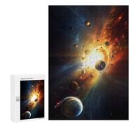 300 PCS Jigsaws for Teenagerss Puzzle Galactic Collision Planets in Motion Jigsaws for Adults Relax Games Improve Memory Unique Gifts for Birthday And Christmas 300 PCS