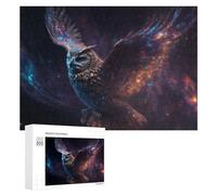 300 PCS Jigsaws for Teenagerss Puzzle Galactic Owl in Flight -1 Puzzle for Adults Hands-on Game Difficult Hard Parent-child Interaction 300 PCS
