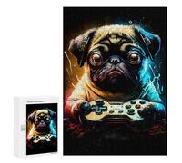 300 PCS Jigsaws for Teenagerss Puzzle Game Master Pug Adult Jigsaw Puzzle Relaxing Games Pattern Assembly Parent-child Interaction 300 PCS