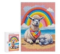 300 PCS Jigsaws for Teenagerss Puzzle Llama Their Young Beach Teenagers Puzzles Toy Wall Decor Perfect Decoration Unique Gifts for Birthday And Christmas 300 PCS