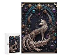 300 PCS Jigsaws for Teenagerss Puzzle Majestic Steampunk Fox Jigsaws for Adults Hands-on Game Pattern Assembly Unique Gifts for Birthday And Christmas 300 PCS