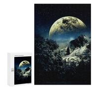300 PCS Jigsaws for Teenagerss Puzzle Moonlit Snowy Landscape Jigsaws for Adults Relax Games Improve Memory Unique Gifts for Birthday And Christmas 300 PCS