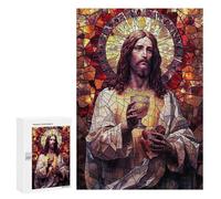 300 PCS Jigsaws for Teenagerss Puzzle Mosaic Jesus Jigsaws for Adults Hands-on Game Pattern Assembly Unique Gifts for Birthday And Christmas 300 PCS