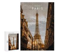 300 PCS Jigsaws for Teenagerss Puzzle Parisian Eiffel Tower Charm Puzzle for Adults Hands-on Game Difficult Hard Parent-child Interaction 300 PCS
