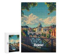 300 PCS Jigsaws for Teenagerss Puzzle Rome Cityscape Adult Puzzles Relaxing Games Enhance Memory Parent-child Interaction 300 PCS