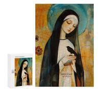 300 PCS Jigsaws for Teenagerss Puzzle Saint Clare of Assisi Jigsaws for Adults Hands-on Game Pattern Assembly Unique Gifts for Birthday And Christmas 300 PCS
