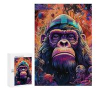 300 PCS Jigsaws for Teenagerss Puzzle Space Monkey Adventure Puzzle for Adults Hands-on Game Difficult Hard Parent-child Interaction 300 PCS