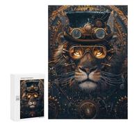 300 PCS Jigsaws for Teenagerss Puzzle Steampunk Animal Lion Jigsaws for Adults Hands-on Game Pattern Assembly Unique Gifts for Birthday And Christmas 300 PCS