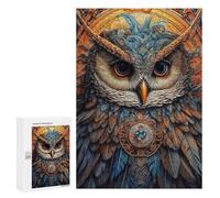 300 PCS Jigsaws for Teenagerss Puzzle Steampunk Owl Artwork-2 Puzzle for Adults Hands-on Game Difficult Hard Parent-child Interaction 300 PCS