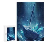 300 PCS Jigsaws for Teenagerss Puzzle Sword Beneath The Crystal Jigsaws for Adults Hands-on Game Pattern Assembly Unique Gifts for Birthday And Christmas 300 PCS