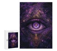 300 PCS Jigsaws for Teenagerss Puzzle The All Seeing Eye Jigsaws for Adults Hands-on Game Pattern Assembly Unique Gifts for Birthday And Christmas 300 PCS