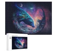 300 PCS Jigsaws for Teenagerss Puzzle Whale in Cosmic Dreamscape Puzzle for Adults Hands-on Game Difficult Hard Parent-child Interaction 300 PCS