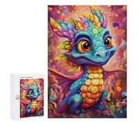 300 PCS Jigsaws for Teenagerss Rainbow Dragon Fantasy Art Jigsaw Puzzle Relaxing Games Difficult Challenge Challenging To Complete 300 PCS