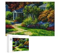 300 PCS Jigsaws for Teenagerss Serene Garden Pathway Scene Puzzle for Adults Relaxing Games Enhance Memory Gifts for Friends And Family 300 PCS