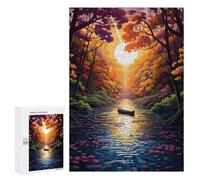 300 PCS Jigsaws for Teenagerss Sunset Forest Pathway Jigsaw Puzzle Relaxing Games Difficult Challenge Challenging To Complete 300 PCS