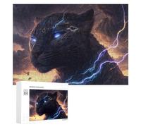 300 PCS Jigsaws for Teenagerss Thunderous Panther Lightning Strikes Puzzle for Adults Toy Wall Decor A Work of Art Birthday Present, Gifts, 300 PCS