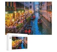 300 PCS Jigsaws for Teenagerss Venice, Italy A Gondola Ride Jigsaw Puzzle Relaxing Games Difficult Challenge Challenging To Complete 300 PCS