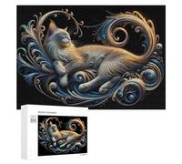 300 PCS Jigsaws for Teenagerss Whispering Cats Artistic Harmony Jigsaw Puzzle Relaxing Games Difficult Challenge Challenging To Complete 300 PCS