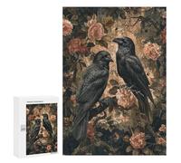 300 PCS Jigsaws Gothic Raven Wall Mural-1 Jigsaws for Adults Puzzle Hand Speed Race Help The Brain Exercise Beautiful Design Game 300 PCS
