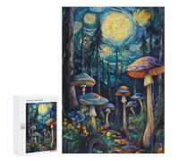 300 PCS Jigsaws Magic Mushroom Forest-1 Jigsaws for Adults Puzzle Hand Speed Race Help The Brain Exercise Beautiful Design Game 300 PCS