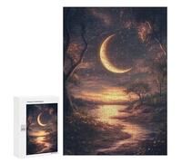 300 PCS Jigsaws Magical Moonlit Pathway Jigsaws for Adults Puzzle Hand Speed Race Help The Brain Exercise Beautiful Design Game 300 PCS