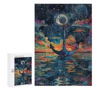 300 PCS Jigsaws Magical Ocean Reflections Jigsaws for Adults Puzzle Hand Speed Race Help The Brain Exercise Beautiful Design Game 300 PCS